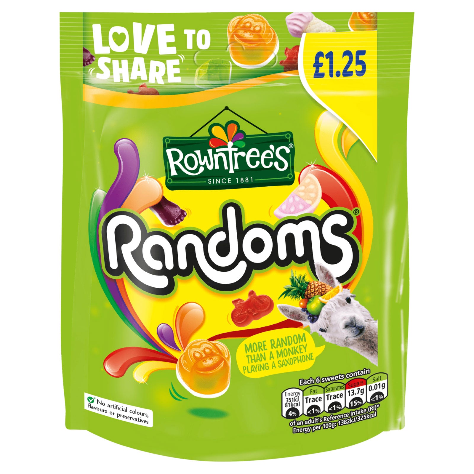 Rowntrees Randoms Pouch 120g Rowntrees Randoms Pouch 120g